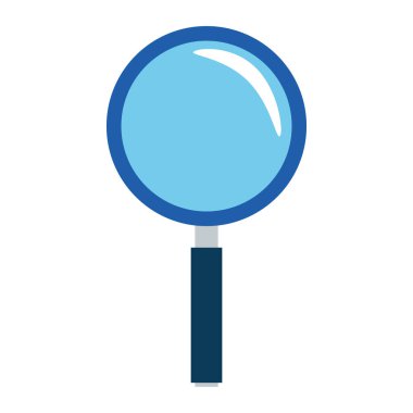 İzole lupe ikon vektör tasarımı