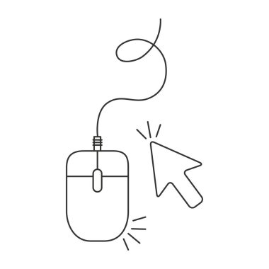 İzole edilmiş imleç oku ve fare vektör tasarımı