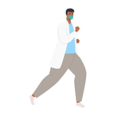 Maske takan doktor vektör tasarımı