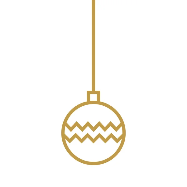 Joyeux Noël sphère suspendue vecteur design — Image vectorielle