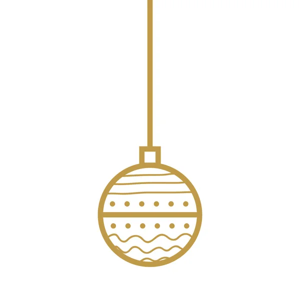 Joyeux Noël sphère suspendue vecteur design — Image vectorielle