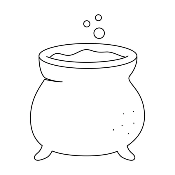 Hhalloween witch bowl vector design — 스톡 벡터