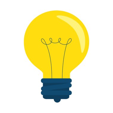İzole edilmiş ampul vektör tasarımı