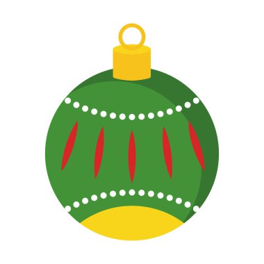 Mutlu noel küresi vektör tasarımı