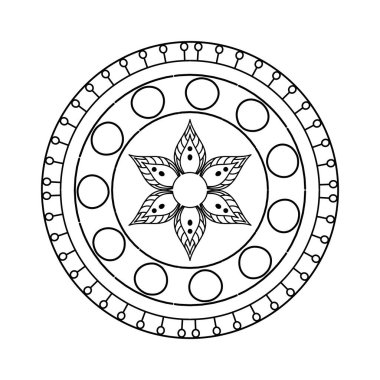 mandala çizgisi biçim vektör tasarımı