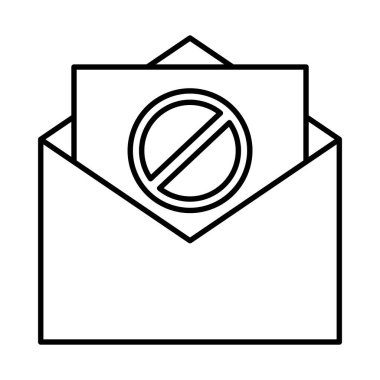 Yasak satır biçimi vektör tasarımı içeren görünüm zarfı