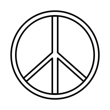 Barış ve aşk çizgisi biçim vektör tasarımı