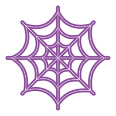 Cadılar bayramı örümcek ağı ikon vektör tasarımı