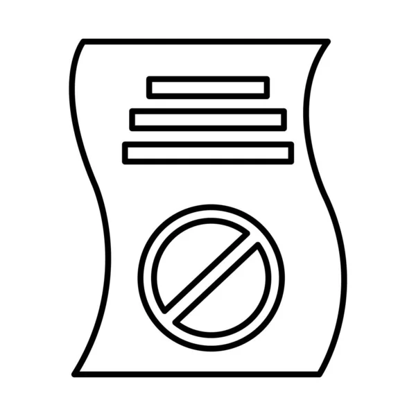 Documento de manifestação com design de vetor ícone de estilo de linha ban —  Vetores de Stock