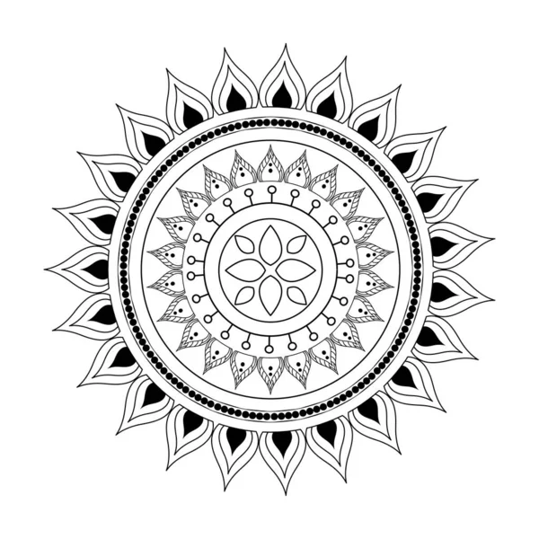 Çiçek mandala ikon vektör tasarımı — Stok Vektör