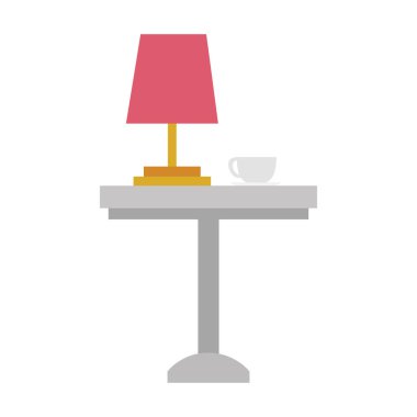 ev lambası ve kahve fincanı masa tasarımı üzerine