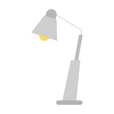 İzole masa lambası vektör tasarımı