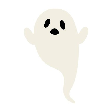 Cadılar Bayramı hayalet çizgi film vektör tasarımı