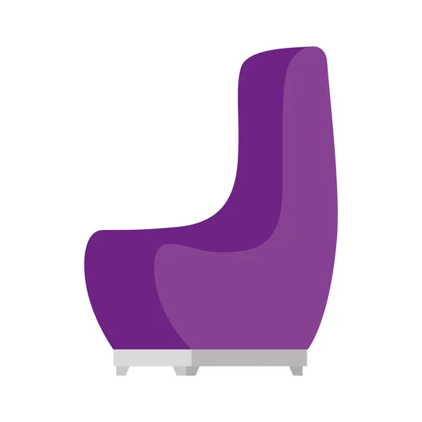 Ізольований фіолетовий стілець Векторний дизайн — стоковий вектор