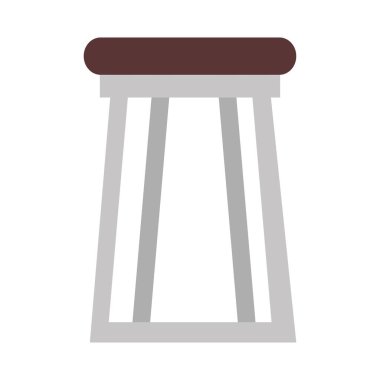 İzole edilmiş kahverengi sandalye vektör tasarımı