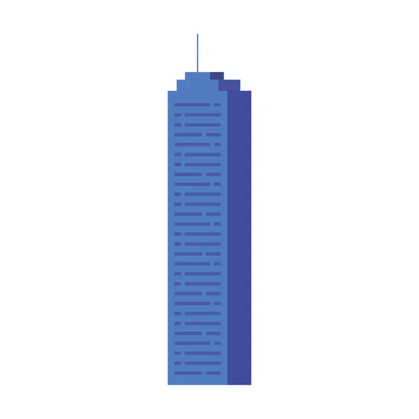 Stad blå byggnad vektor design — Stock vektor