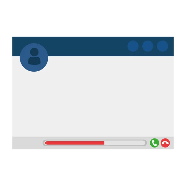 Website screen in video chat vector design — Stock Vector