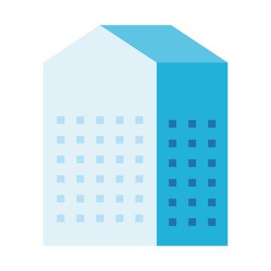 şehir mavi bina vektör tasarımı