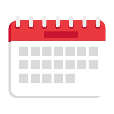 İzole takvim ikon vektör tasarımı