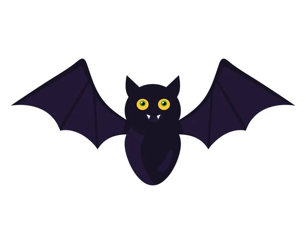 Halloween murciélago diseño de vectores de dibujos animados — Vector de stock