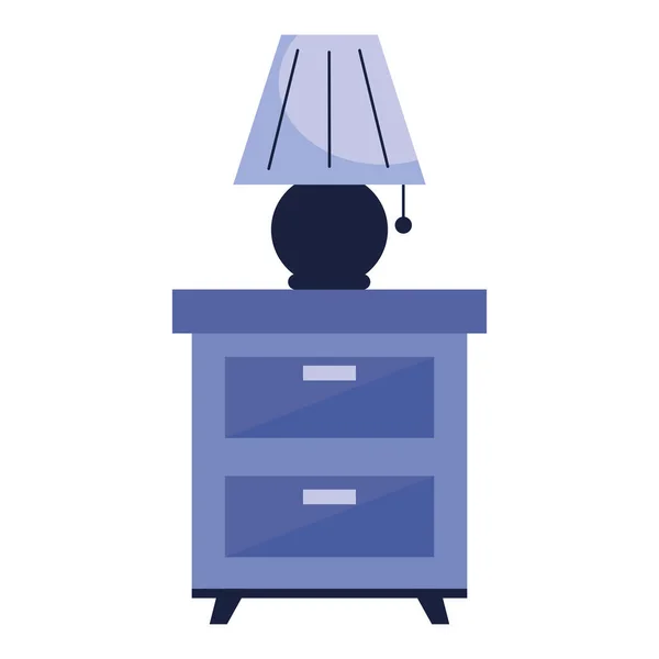 Lampe auf Wohnmöbel Ikone Vektor-Design — Stockvektor