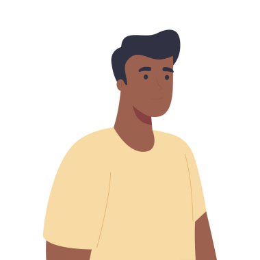 siyah adam çizgi film vektör tasarımı