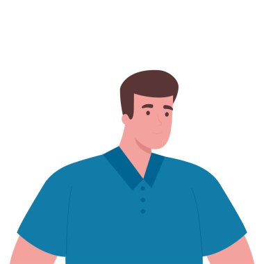 Artı cüsseli adam çizgi film vektör tasarımı