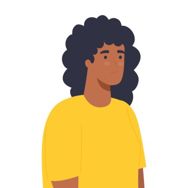 İzole kadın çizgi film vektör tasarımı