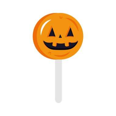 Cadılar bayramı balkabağı şeker vektör tasarımı