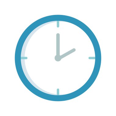 İzole edilmiş saat simgesi vektör tasarımı