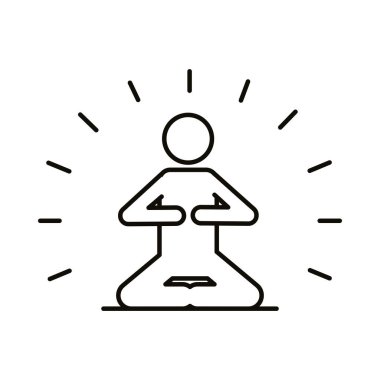 Lotus konum çizgisi biçiminde insan figürü silueti