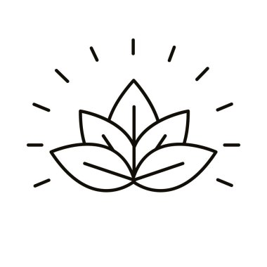 Yapraklar bitki çizgisi biçimi simgesi