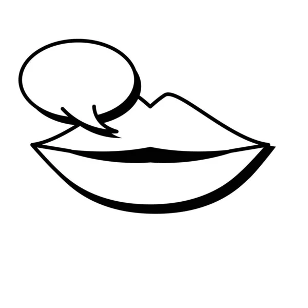 Символ закрытия рта поп-арта — стоковый вектор