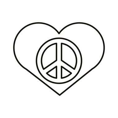Barış sembolü biçiminde kalp