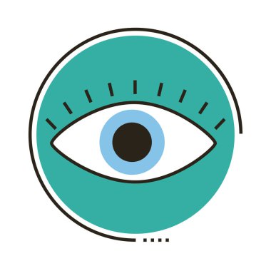 göz insan organı çizgisi ve biçim simgesi