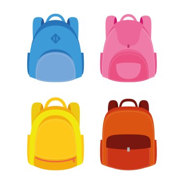 Okul çantalarıyla okul sezonunun posteri