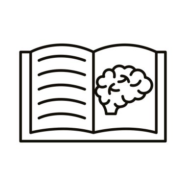 Kitap satırı biçiminde beyin insan