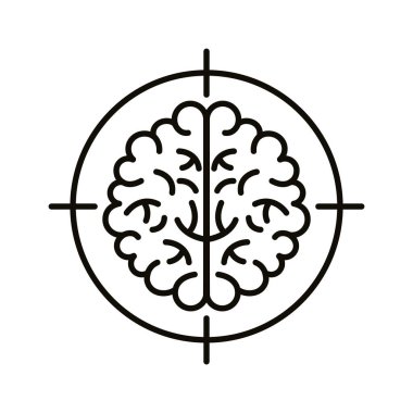 Hedef satır simgesine sahip insan beyni