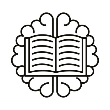 Kitap satırı biçiminde simgesi olan insan beyni