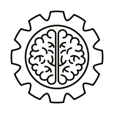Vites çizgisi simgesine sahip insan beyni