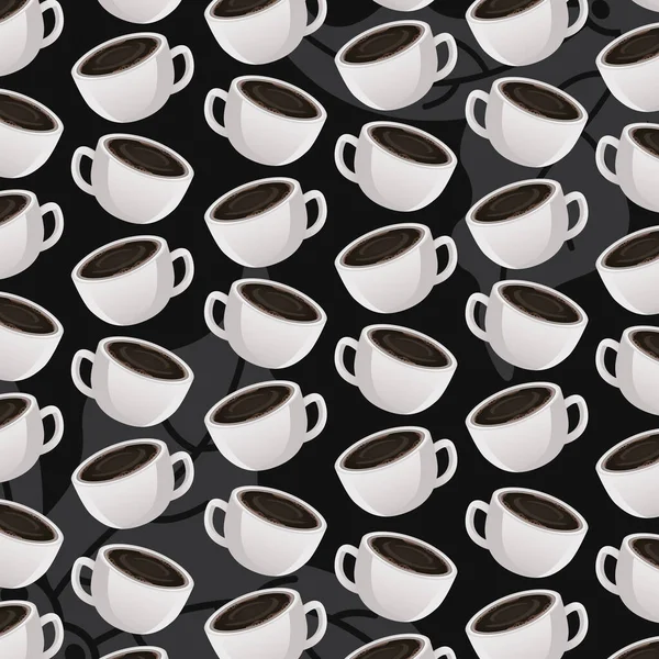 Міжнародний день кави святкування з візерунком чашок — стоковий вектор