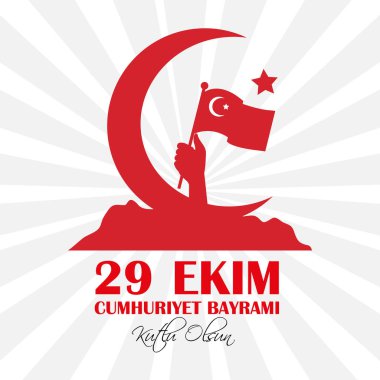 29 Ekim 'de bayraklı eller
