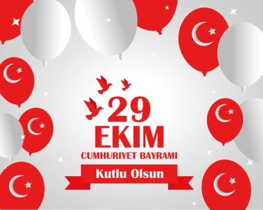 ekim cumhuriyet Bayrami gününde balonlar