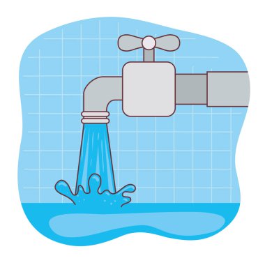 Metal su musluğu vektör tasarımı