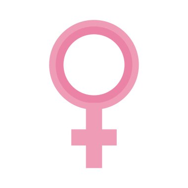 Düz stil simgesi olan kadın cinsiyet sembolü