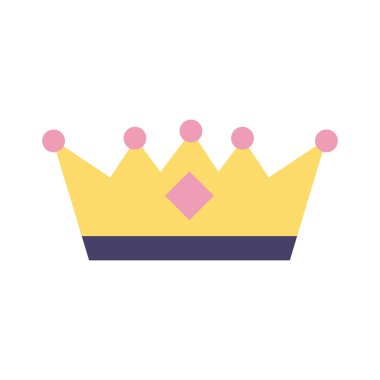 taç kraliçesi düz stil simgesi