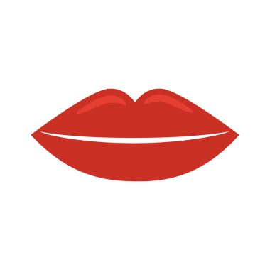 Çiçek feminizm düz stil ikonu olan kadın ağzı