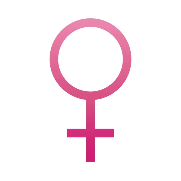 Symbole de genre féminin de l'orientation sexuelle dégradient style icône — Image vectorielle