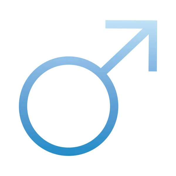 Masculin genre symbole de l'orientation sexuelle dégradé style icône — Image vectorielle