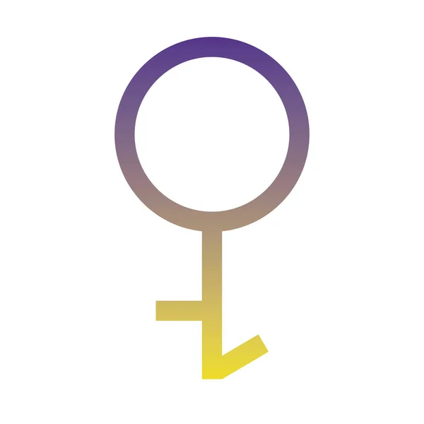 Inter género símbolo de la orientación sexual degradante icono de estilo — Vector de stock